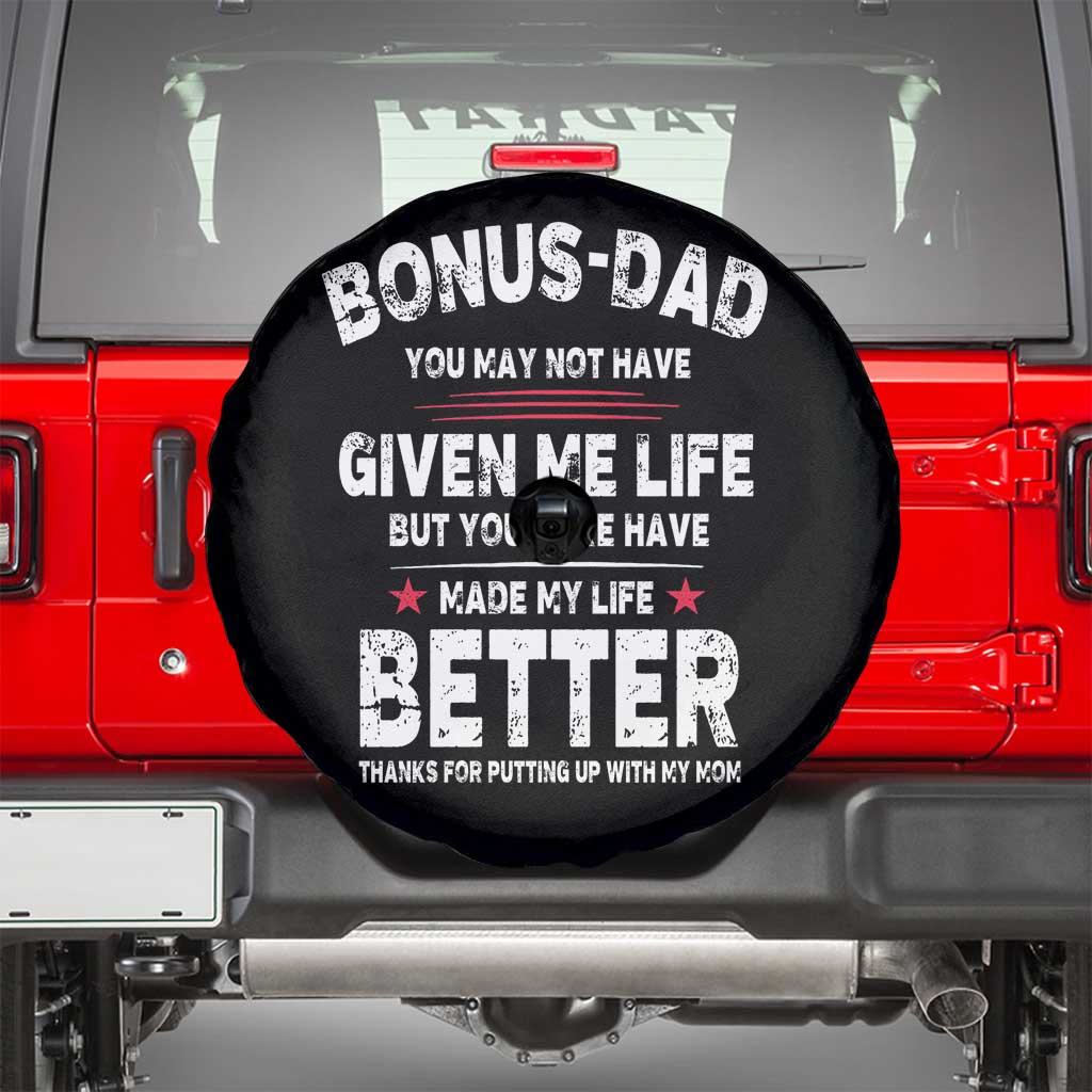 Bonus dad Spare Tire Cover Step Dad Fathers Day