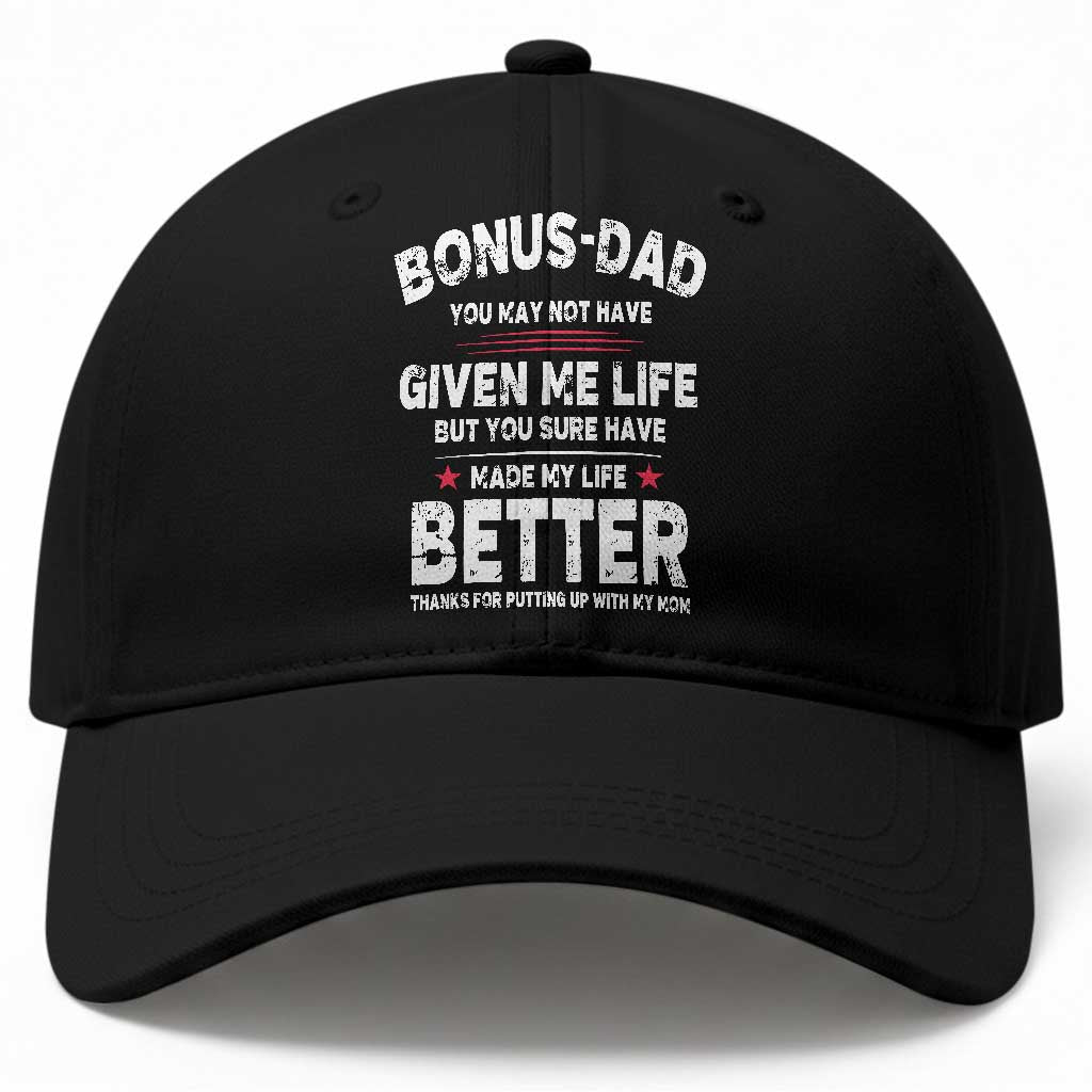 Bonus dad Baseball Cap Step Dad Fathers Day