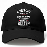 Bonus dad Baseball Cap Step Dad Fathers Day