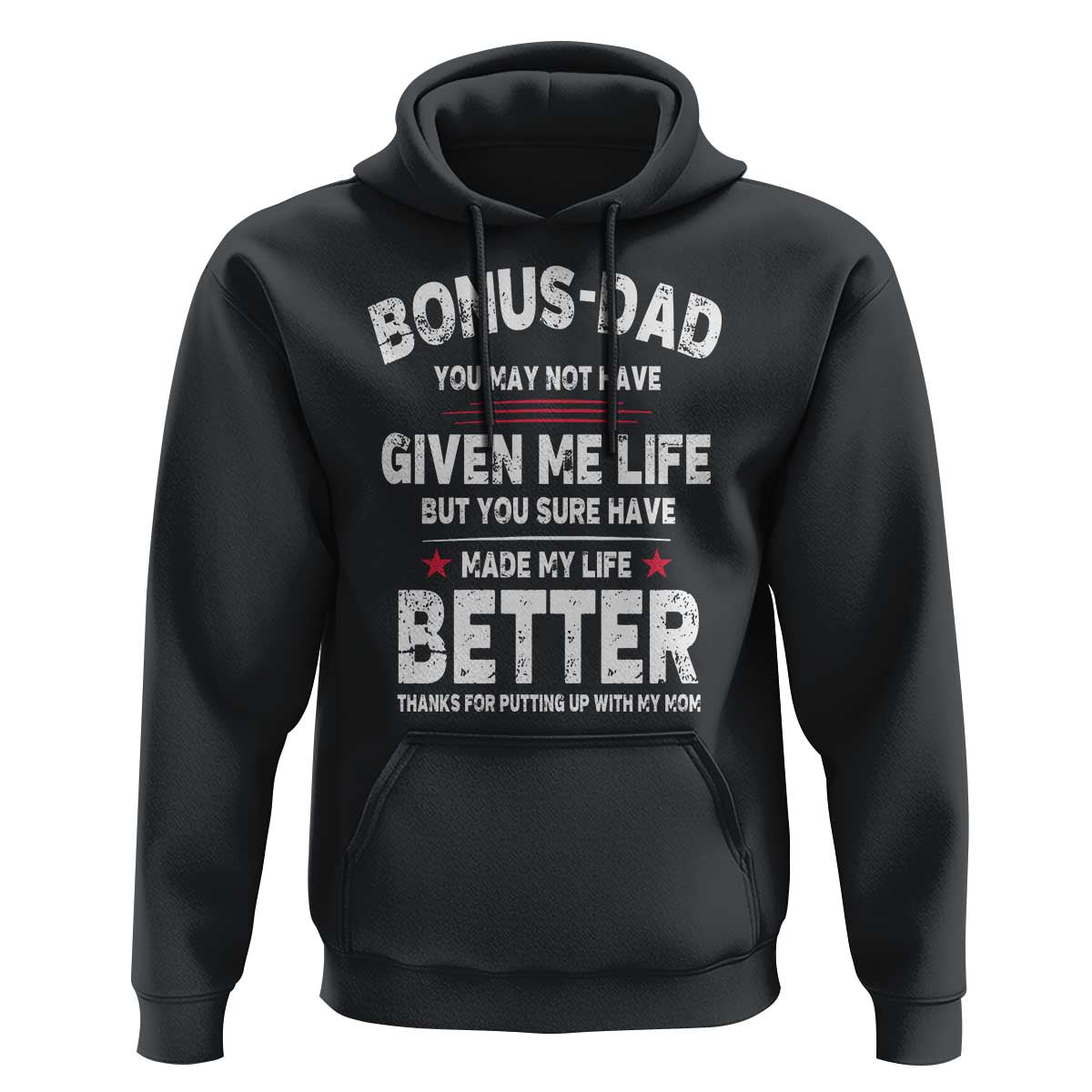Bonus dad Hoodie Step Dad Fathers Day