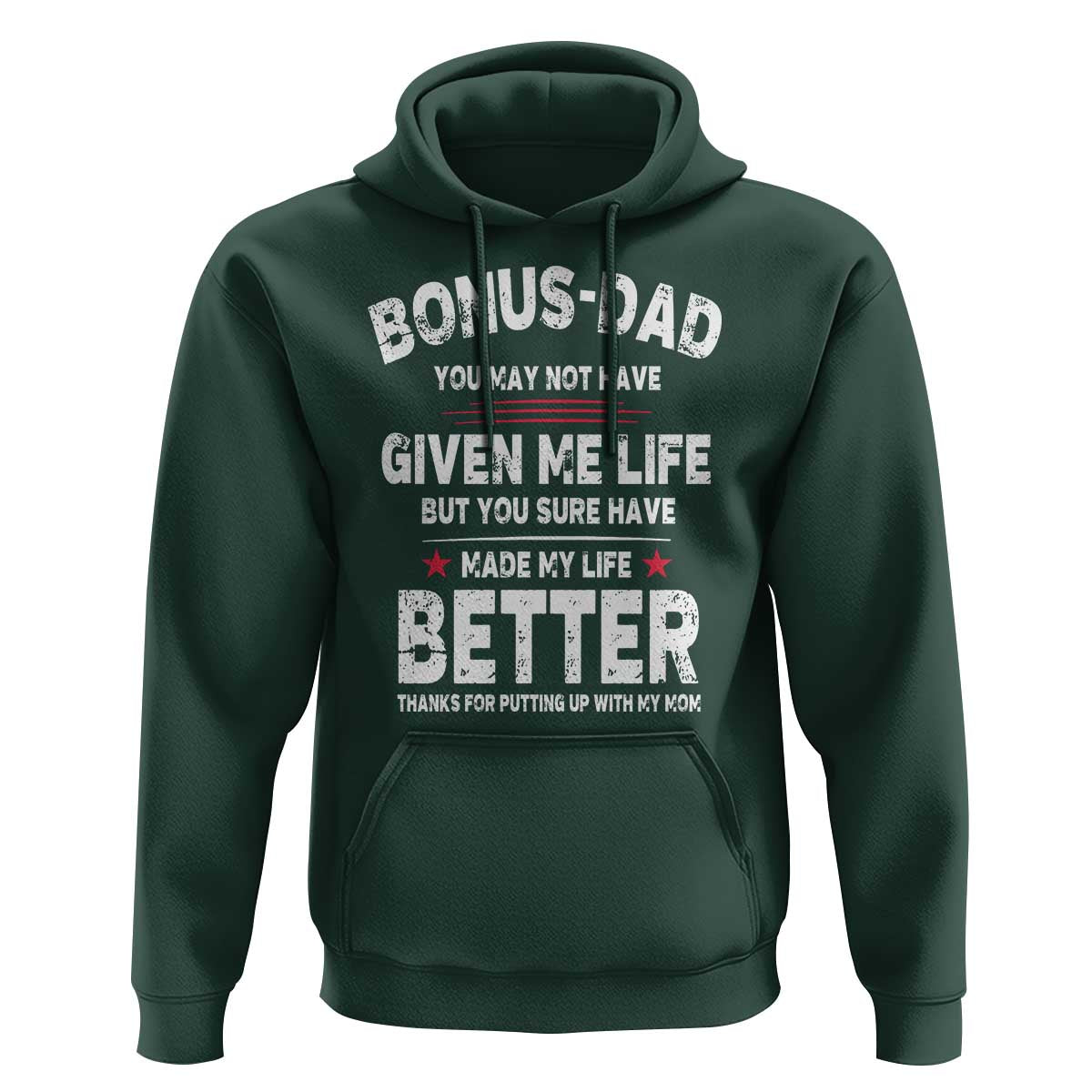 Bonus dad Hoodie Step Dad Fathers Day