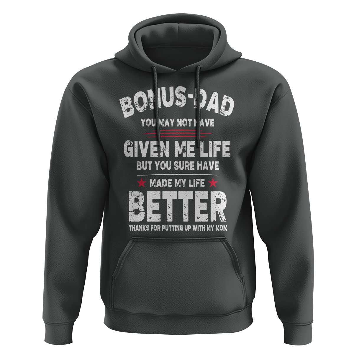 Bonus dad Hoodie Step Dad Fathers Day