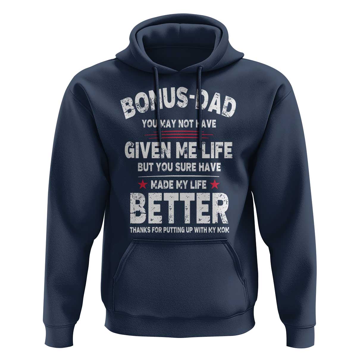 Bonus dad Hoodie Step Dad Fathers Day