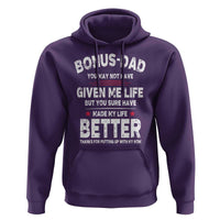 Bonus dad Hoodie Step Dad Fathers Day
