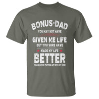 Bonus dad T Shirt Step Dad Fathers Day