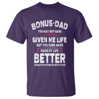Bonus dad T Shirt Step Dad Fathers Day