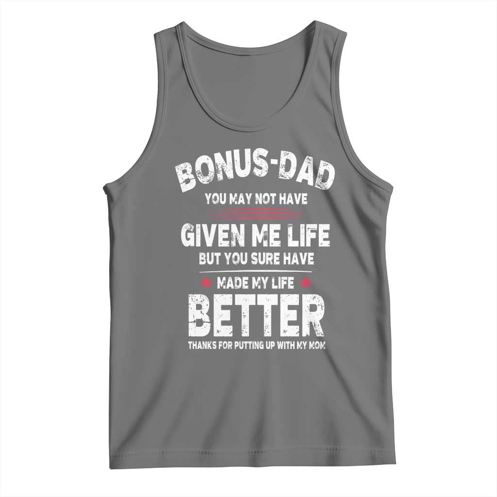 Bonus dad Tank Top Step Dad Fathers Day
