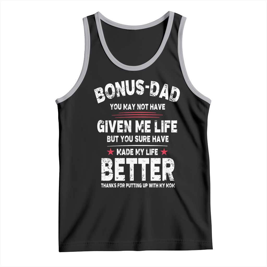 Bonus dad Tank Top Step Dad Fathers Day