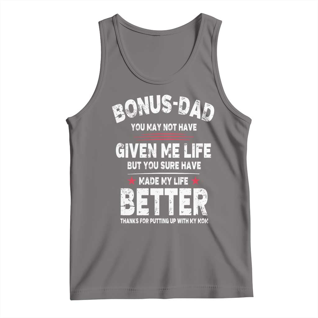 Bonus dad Tank Top Step Dad Fathers Day