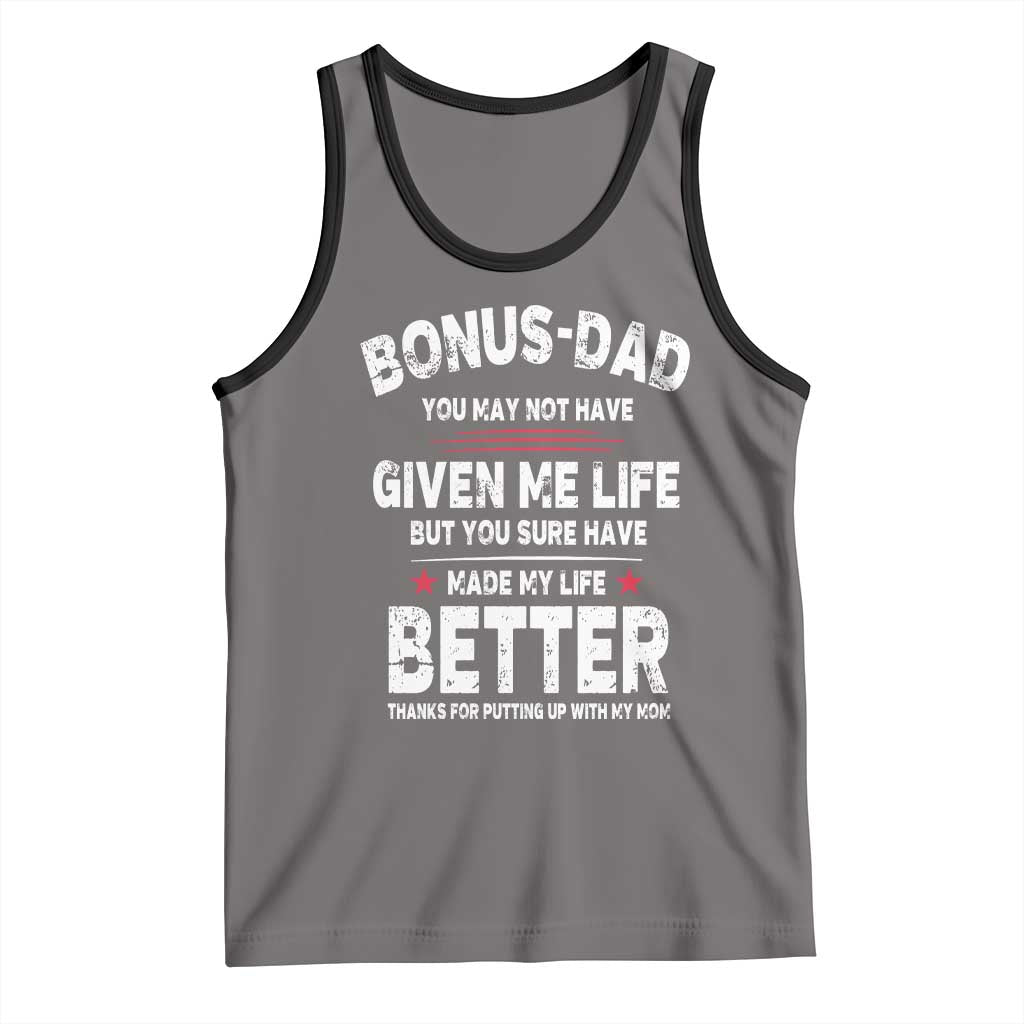 Bonus dad Tank Top Step Dad Fathers Day