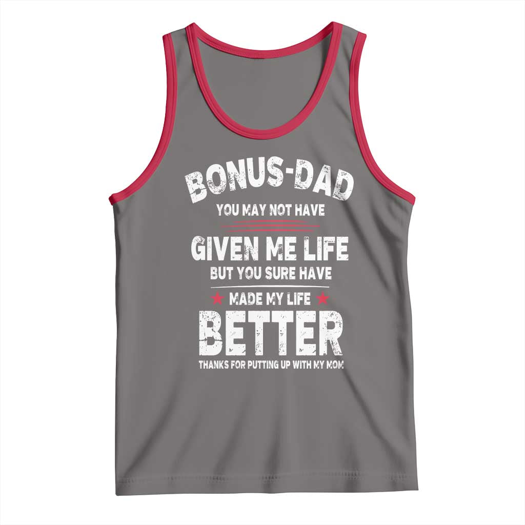 Bonus dad Tank Top Step Dad Fathers Day