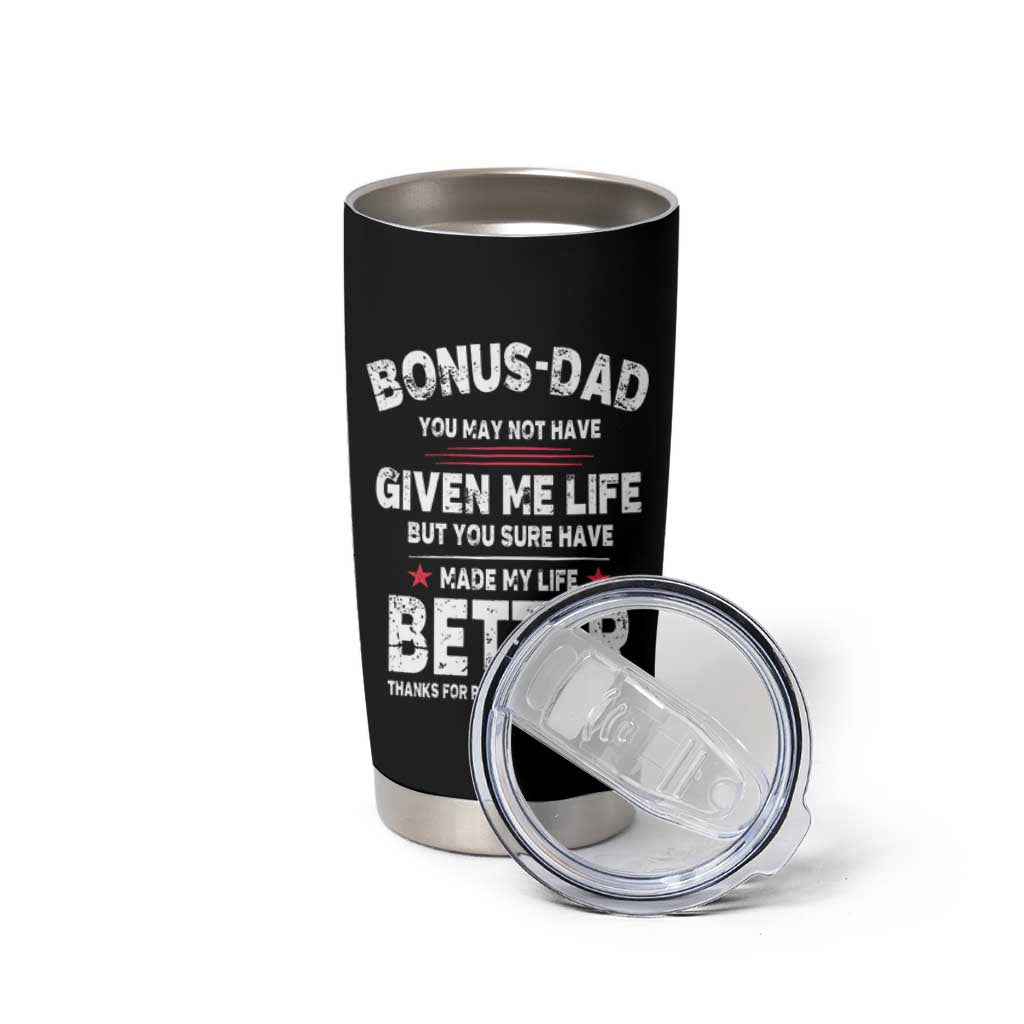 Bonus dad Tumbler Cup Step Dad Fathers Day