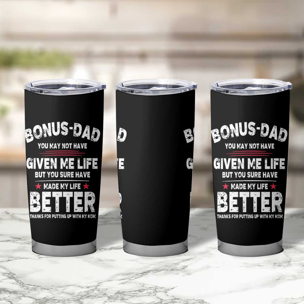 Bonus dad Tumbler Cup Step Dad Fathers Day
