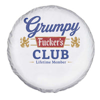 Grumpy Fuckers Club Lifetime Member Spare Tire Cover Sarcastic Gag Gift Birthday Husband Dad Fathers Day