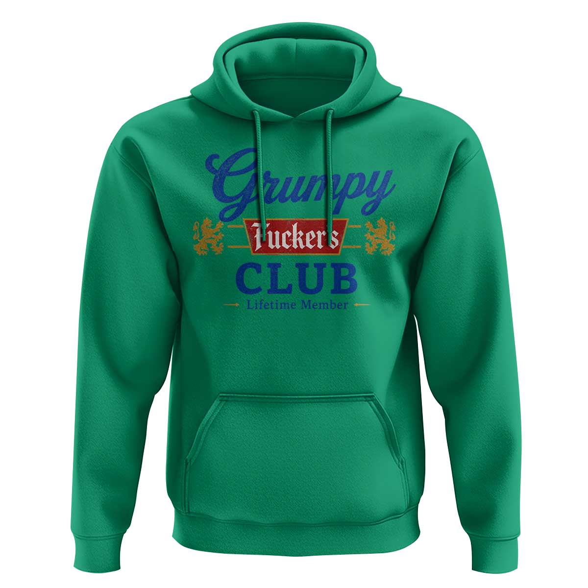 Grumpy Fuckers Club Lifetime Member Hoodie Sarcastic Gag Gift Birthday Husband Dad Fathers Day