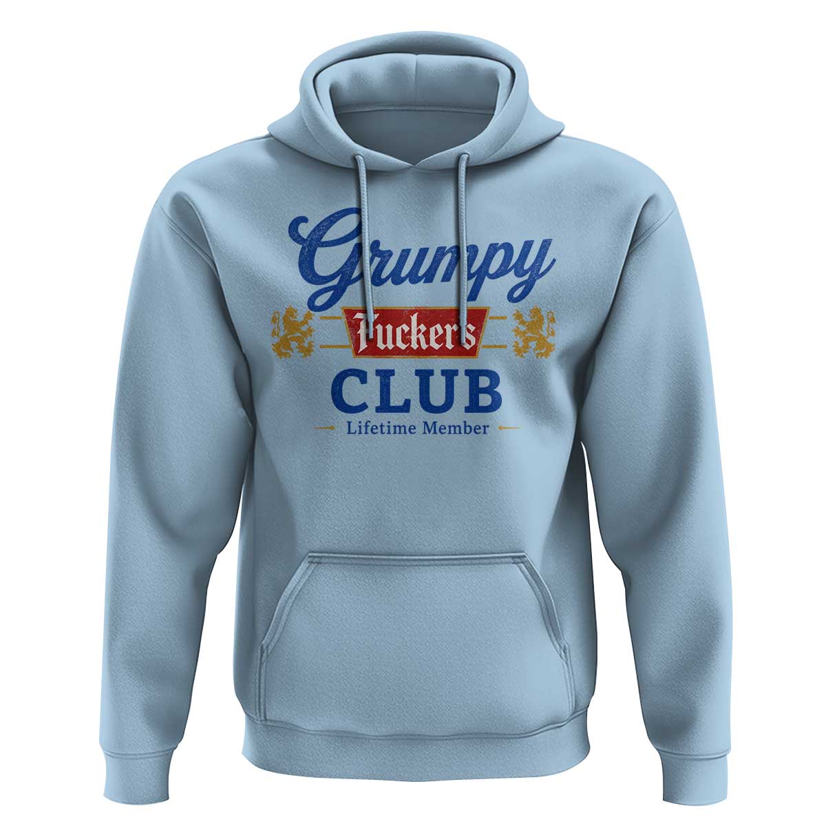 Grumpy Fuckers Club Lifetime Member Hoodie Sarcastic Gag Gift Birthday Husband Dad Fathers Day