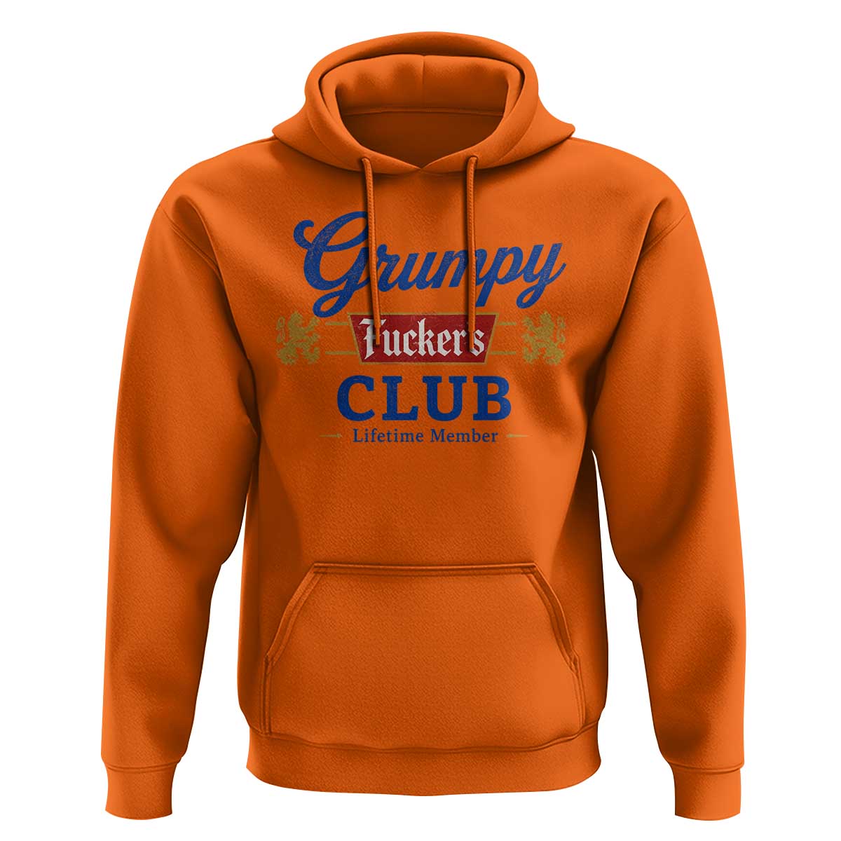 Grumpy Fuckers Club Lifetime Member Hoodie Sarcastic Gag Gift Birthday Husband Dad Fathers Day