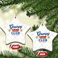 Grumpy Fuckers Club Lifetime Member Ceramic Ornament Sarcastic Gag Gift Birthday Husband Dad Fathers Day