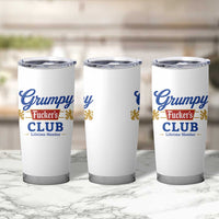 Grumpy Fuckers Club Lifetime Member Tumbler Cup Sarcastic Gag Gift Birthday Husband Dad Fathers Day