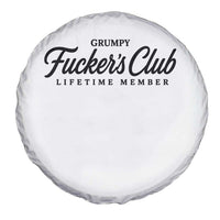 Vintage Grumpy Fuckers Club Lifetime Member Spare Tire Cover Gag Gift Birthday Husband Dad Fathers Day