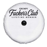 Vintage Grumpy Fuckers Club Lifetime Member Spare Tire Cover Gag Gift Birthday Husband Dad Fathers Day