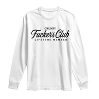 Vintage Grumpy Fuckers Club Lifetime Member Long Sleeve Shirt Gag Gift Birthday Husband Dad Fathers Day