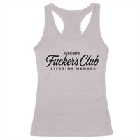 Vintage Grumpy Fuckers Club Lifetime Member Racerback Tank Top Gag Gift Birthday Husband Dad Fathers Day