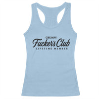 Vintage Grumpy Fuckers Club Lifetime Member Racerback Tank Top Gag Gift Birthday Husband Dad Fathers Day