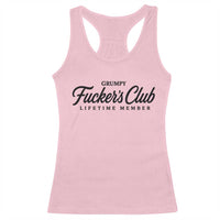 Vintage Grumpy Fuckers Club Lifetime Member Racerback Tank Top Gag Gift Birthday Husband Dad Fathers Day