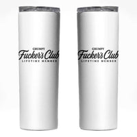 Vintage Grumpy Fuckers Club Lifetime Member Skinny Tumbler Gag Gift Birthday Husband Dad Fathers Day