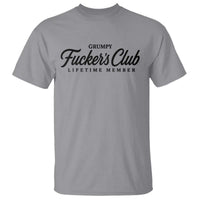 Vintage Grumpy Fuckers Club Lifetime Member T Shirt Gag Gift Birthday Husband Dad Fathers Day