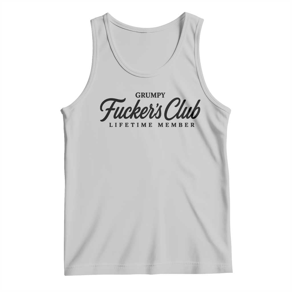 Vintage Grumpy Fuckers Club Lifetime Member Tank Top Gag Gift Birthday Husband Dad Fathers Day