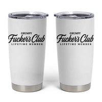 Vintage Grumpy Fuckers Club Lifetime Member Tumbler Cup Gag Gift Birthday Husband Dad Fathers Day