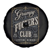 Vintage Grumpy Fuckers Club Lifetime Member Spare Tire Cover Retro Birthday Husband Dad Fathers Day