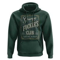 Vintage Grumpy Fuckers Club Lifetime Member Hoodie Retro Birthday Husband Dad Fathers Day