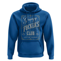 Vintage Grumpy Fuckers Club Lifetime Member Hoodie Retro Birthday Husband Dad Fathers Day