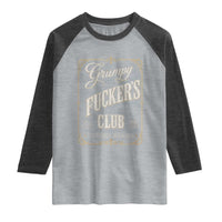 Vintage Grumpy Fuckers Club Lifetime Member Raglan Shirt Retro Birthday Husband Dad Fathers Day
