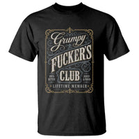 Vintage Grumpy Fuckers Club Lifetime Member T Shirt Retro Birthday Husband Dad Fathers Day