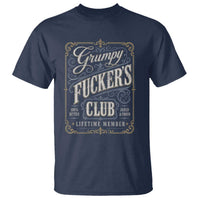 Vintage Grumpy Fuckers Club Lifetime Member T Shirt Retro Birthday Husband Dad Fathers Day