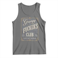 Vintage Grumpy Fuckers Club Lifetime Member Tank Top Retro Birthday Husband Dad Fathers Day