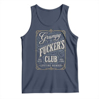 Vintage Grumpy Fuckers Club Lifetime Member Tank Top Retro Birthday Husband Dad Fathers Day