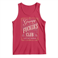 Vintage Grumpy Fuckers Club Lifetime Member Tank Top Retro Birthday Husband Dad Fathers Day
