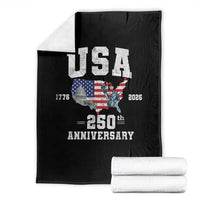 250th Anniversary USA Throw Blanket 4th of July America US Flag Patriotic 250 Years American Flag