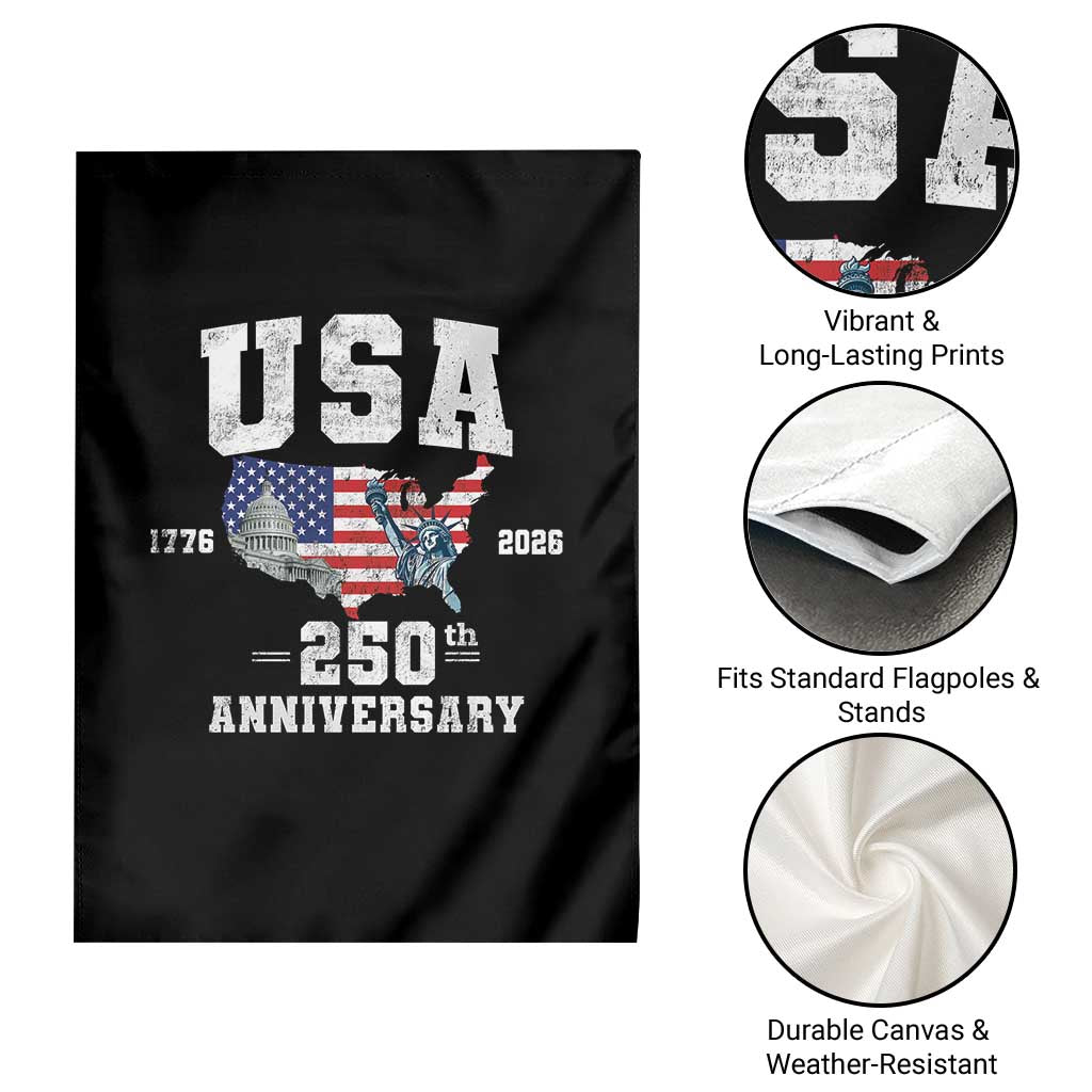 250th Anniversary USA Garden Flag 4th of July America US Flag Patriotic 250 Years American Flag