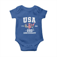 250th Anniversary USA Baby Onesie 4th of July America US Flag Patriotic 250 Years American Flag