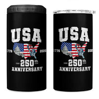 250th Anniversary USA 4 in 1 Can Cooler Tumbler 4th of July America US Flag Patriotic 250 Years American Flag