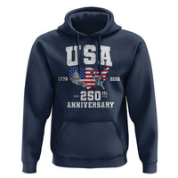 250th Anniversary USA Hoodie 4th of July America US Flag Patriotic 250 Years American Flag