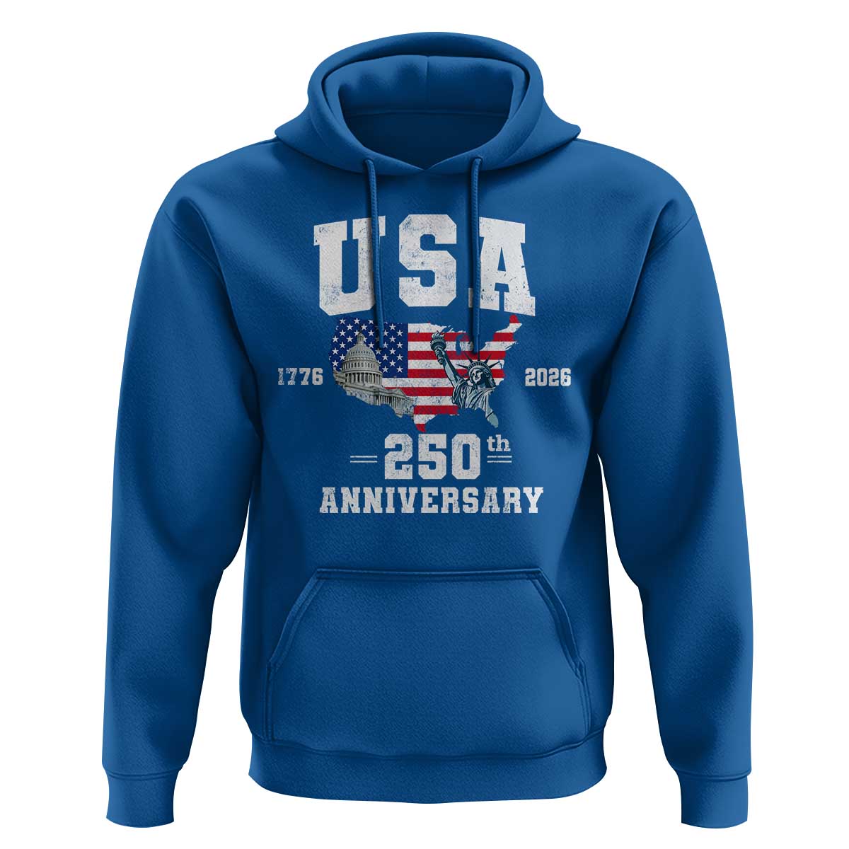 250th Anniversary USA Hoodie 4th of July America US Flag Patriotic 250 Years American Flag