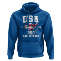 250th Anniversary USA Hoodie 4th of July America US Flag Patriotic 250 Years American Flag