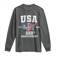 250th Anniversary USA Long Sleeve Shirt 4th of July America US Flag Patriotic 250 Years American Flag